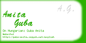 anita guba business card